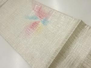 アンティーク　作家物　花模様暈し袋帯（材料）